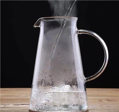 1500 ml-es üvegkancsó bambusz acél fedővel